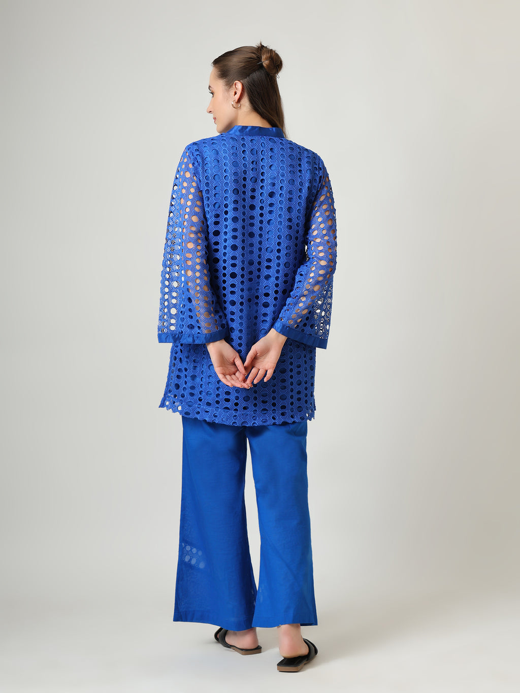 Royal Blue Cutwork Co-ord Set