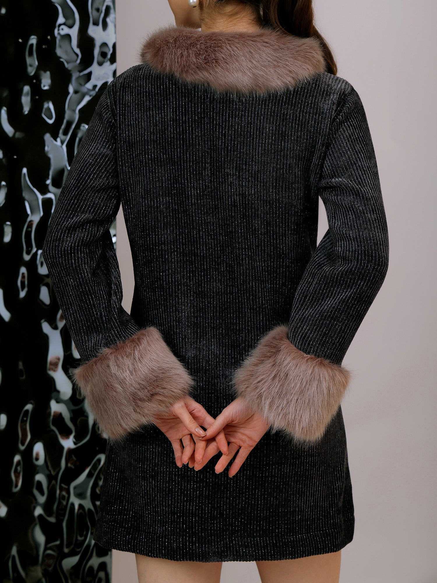 Plush Winter Coat Dress