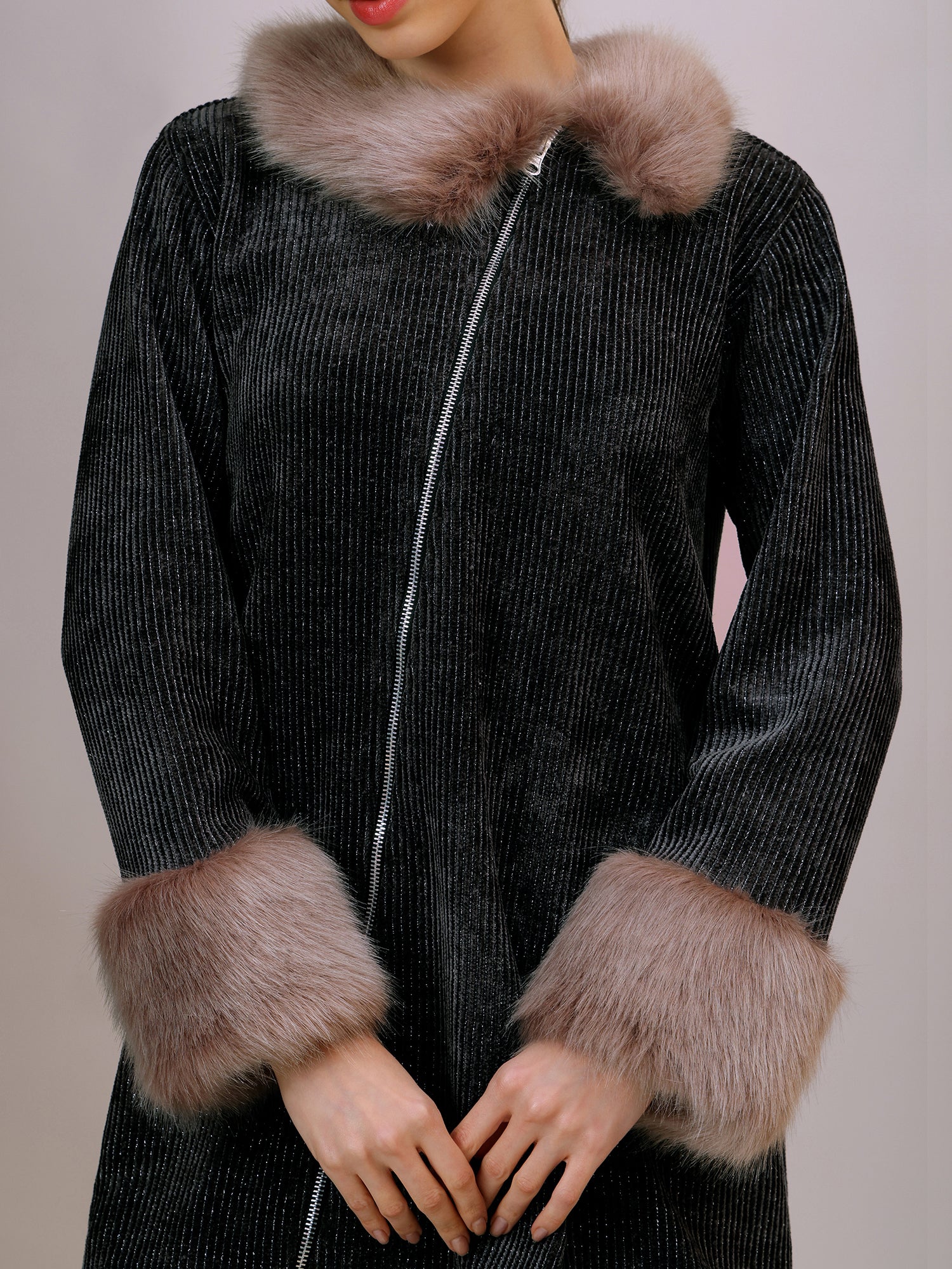 Plush Winter Coat Dress