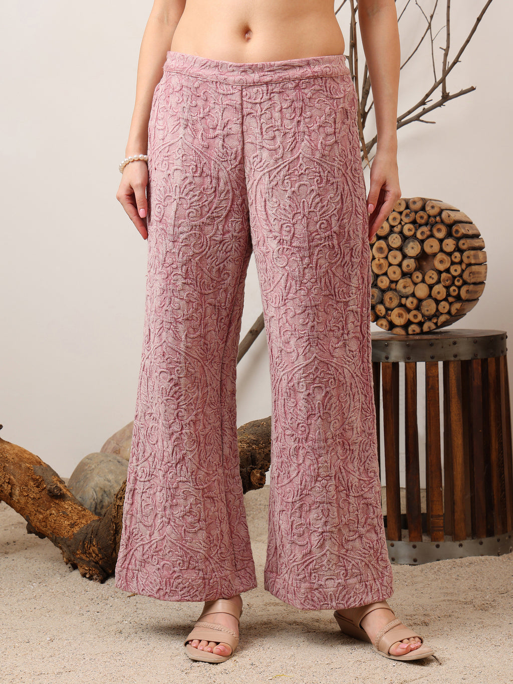 Textured Waistcoat Two-Piece Set