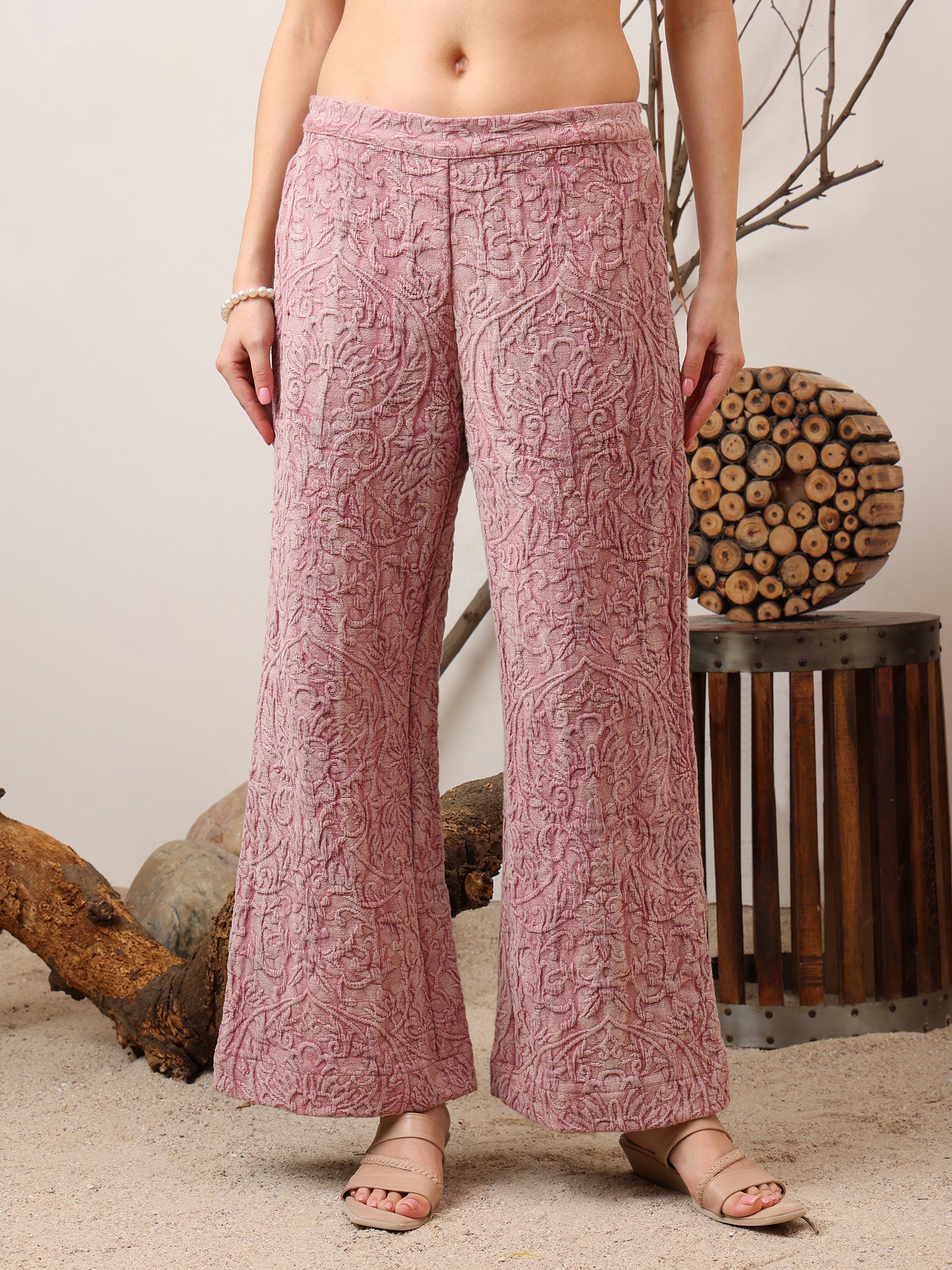 Textured Waistcoat Two-Piece Set