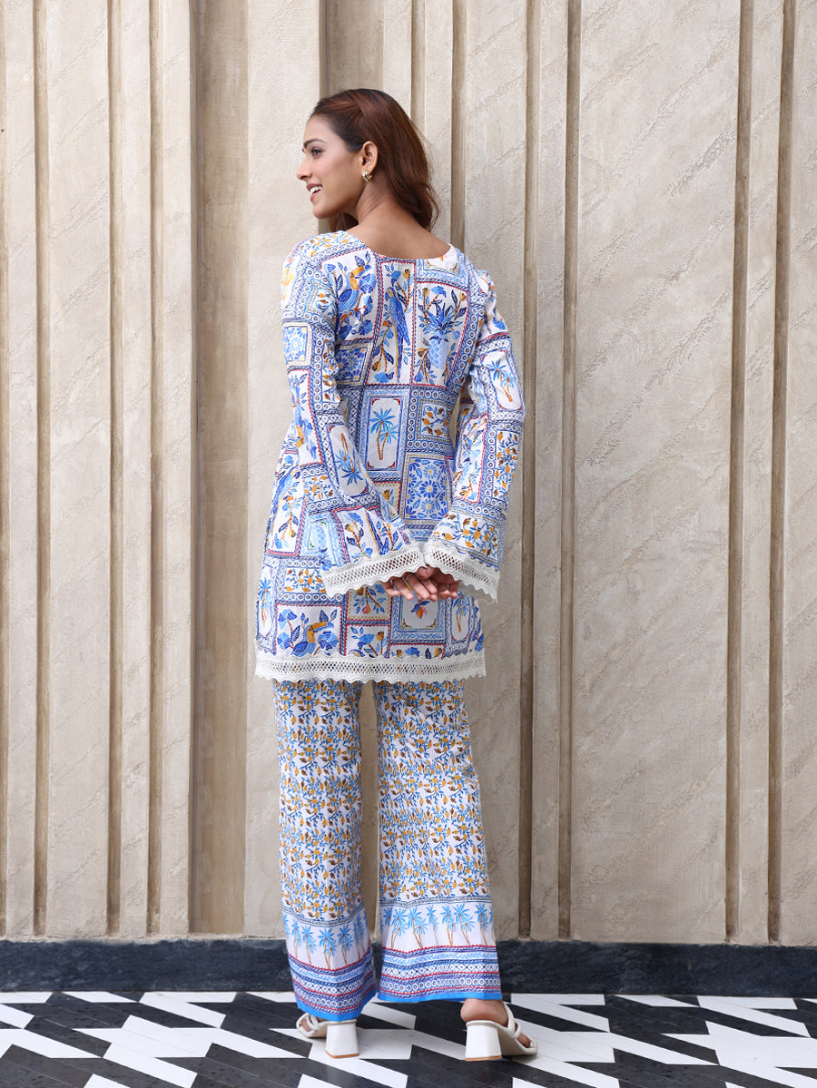 Blue Printed Co-ord Set