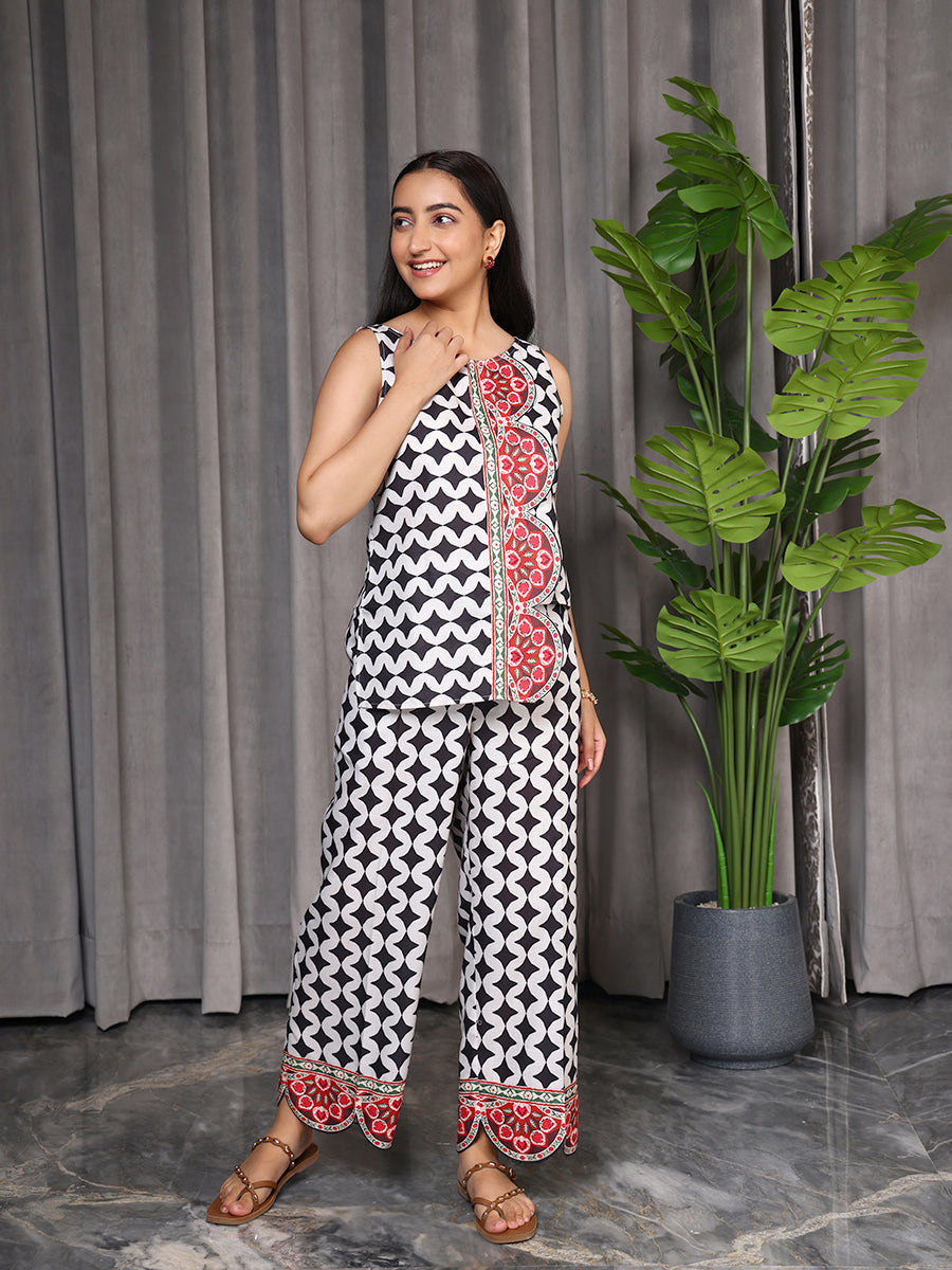 Black Sleeveless Co-ord Set